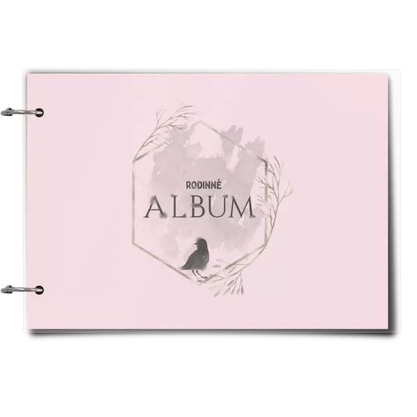 Plexi album sa sponami Vtáčik v zlatom šesťuholníku