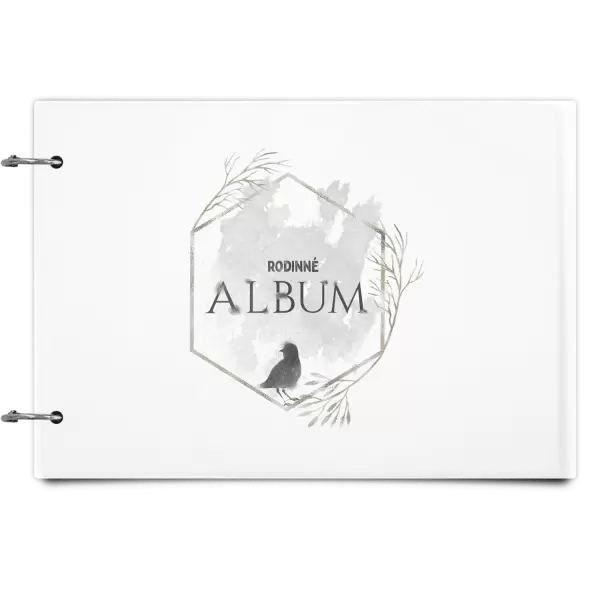 Plexi album sa sponami Vtáčik v zlatom šesťuholníku