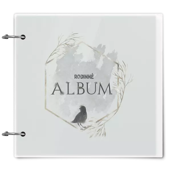 Plexi album sa sponami Vtáčik v zlatom šesťuholníku