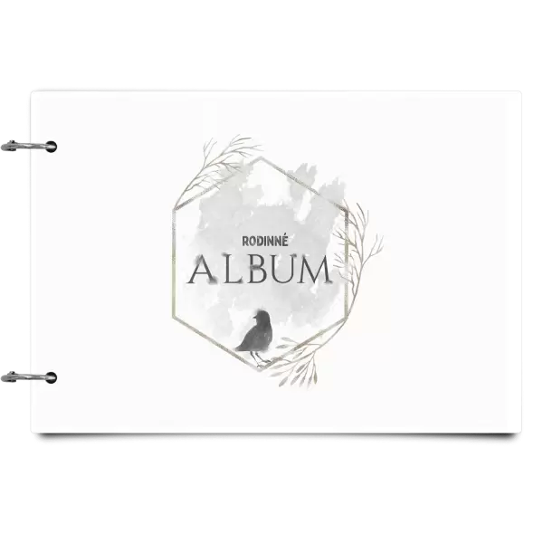 Plexi album sa sponami Vtáčik v zlatom šesťuholníku