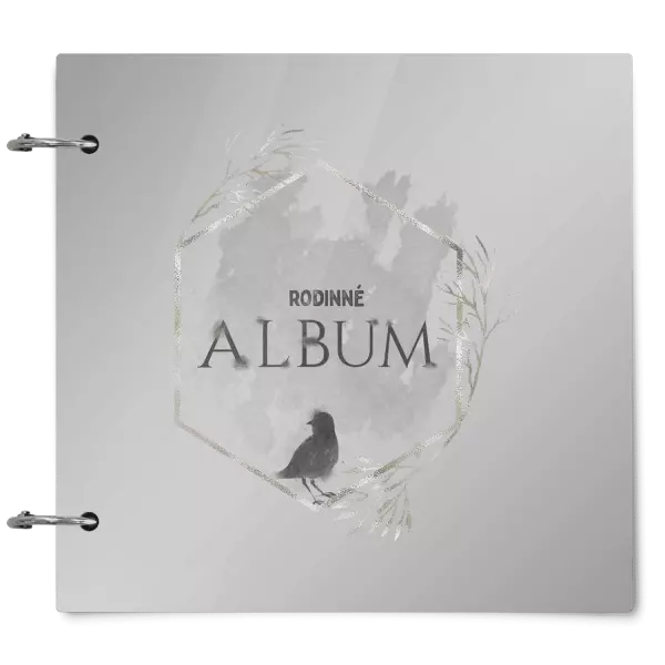 Plexi album sa sponami Vtáčik v zlatom šesťuholníku