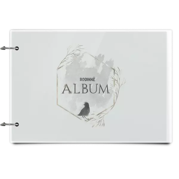 Plexi album sa sponami Vtáčik v zlatom šesťuholníku