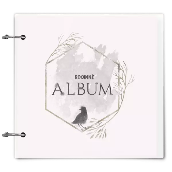 Plexi album sa sponami Vtáčik v zlatom šesťuholníku