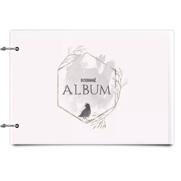 Plexi album sa sponami Vtáčik v zlatom šesťuholníku