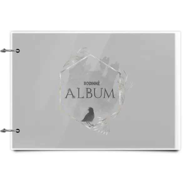 Plexi album sa sponami Vtáčik v zlatom šesťuholníku