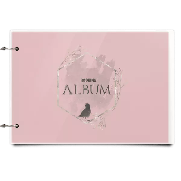 Plexi album sa sponami Vtáčik v zlatom šesťuholníku