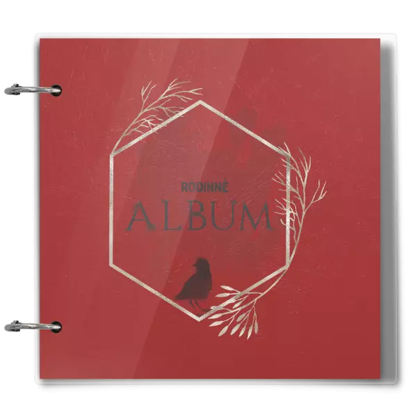 Plexi album sa sponami Vtáčik v zlatom šesťuholníku