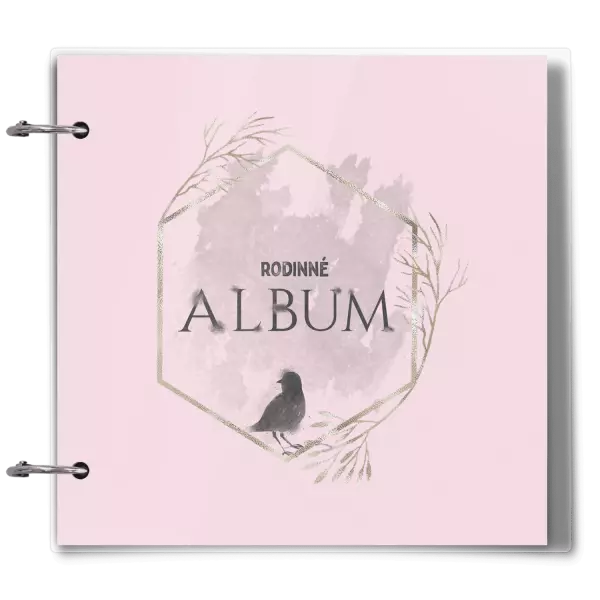 Plexi album sa sponami Vtáčik v zlatom šesťuholníku