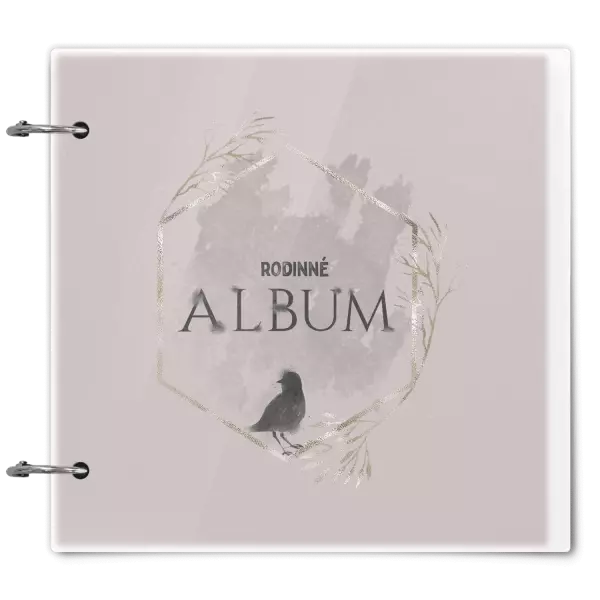 Plexi album sa sponami Vtáčik v zlatom šesťuholníku