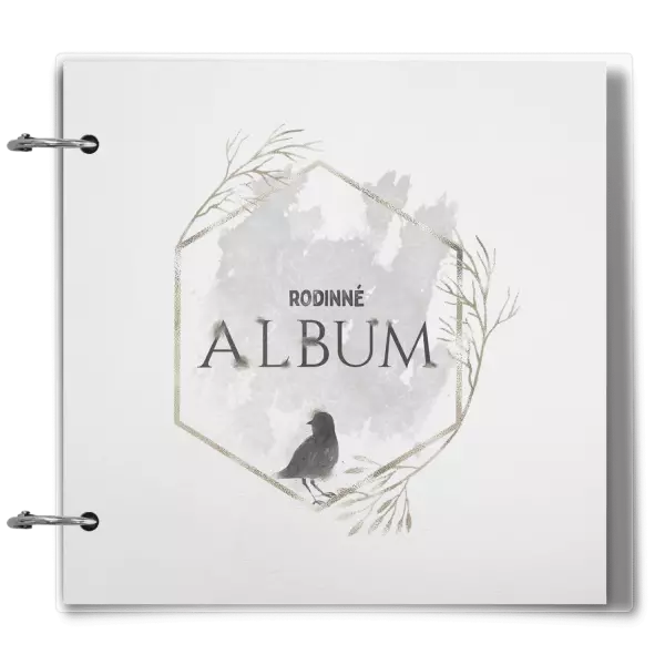 Plexi album sa sponami Vtáčik v zlatom šesťuholníku