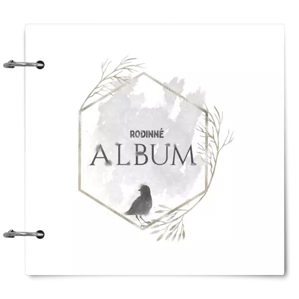 Plexi album sa sponami Vtáčik v zlatom šesťuholníku