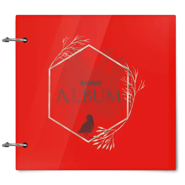 Plexi album sa sponami Vtáčik v zlatom šesťuholníku