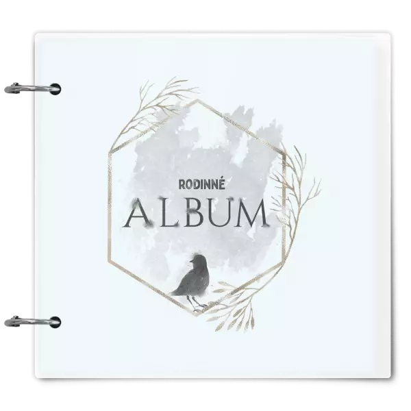 Plexi album sa sponami Vtáčik v zlatom šesťuholníku