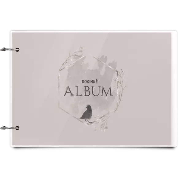 Plexi album sa sponami Vtáčik v zlatom šesťuholníku