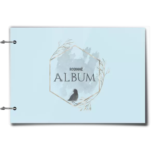 Plexi album sa sponami Vtáčik v zlatom šesťuholníku