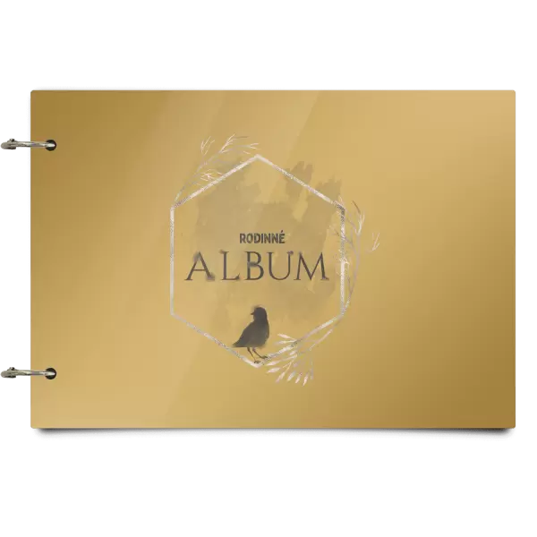 Plexi album sa sponami Vtáčik v zlatom šesťuholníku