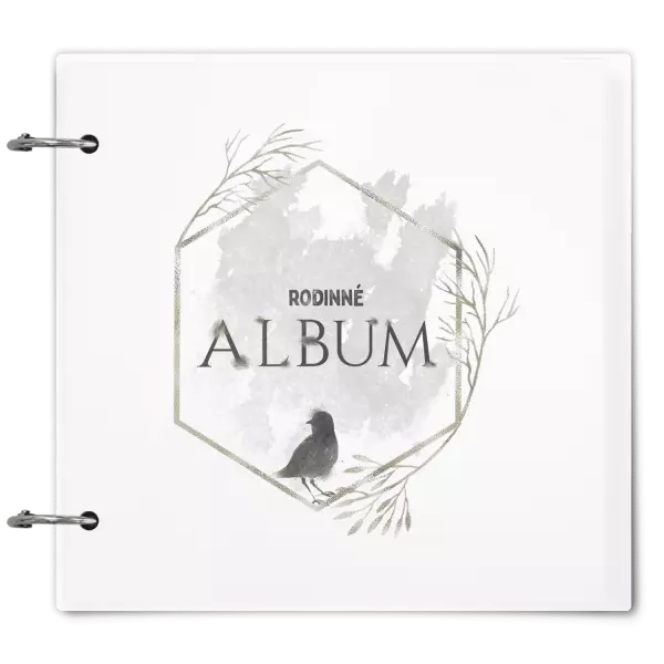 Plexi album sa sponami Vtáčik v zlatom šesťuholníku