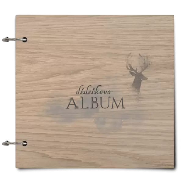 Dřevěné album se sponami Jelen se jménem