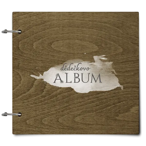 Dřevěné album se sponami Zajíc se jménem