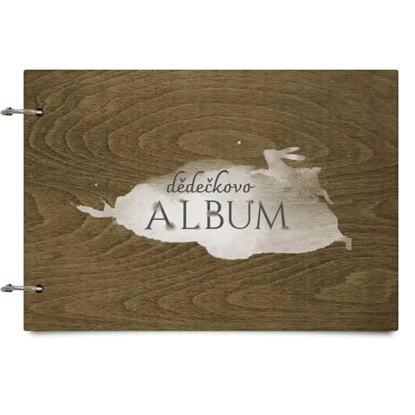 Dřevěné album se sponami Zajíc se jménem