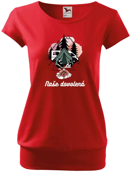 Dámské tričko Camp, naše dovolená