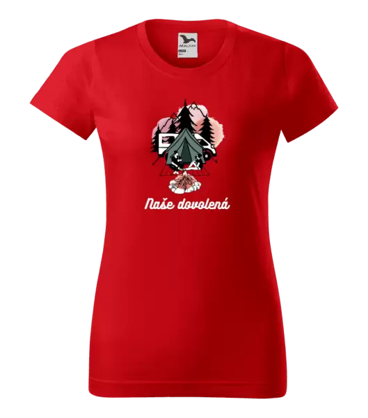 Dámské tričko Camp, naše dovolená