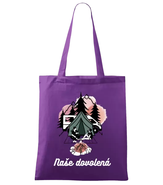 Látková taška Camp, naše dovolená