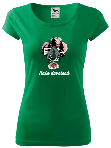 Dámské tričko Camp, naše dovolená