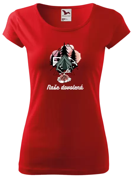 Dámské tričko Camp, naše dovolená