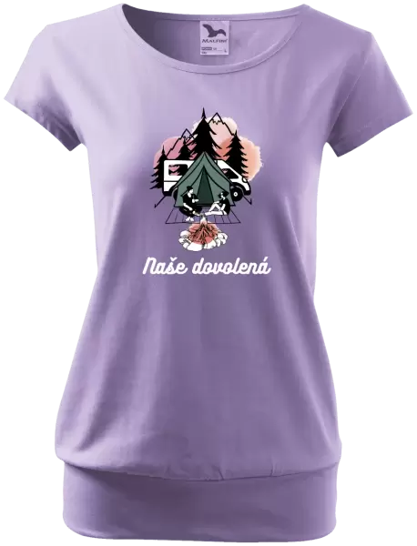 Dámské tričko Camp, naše dovolená