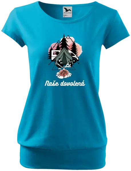 Dámské tričko Camp, naše dovolená