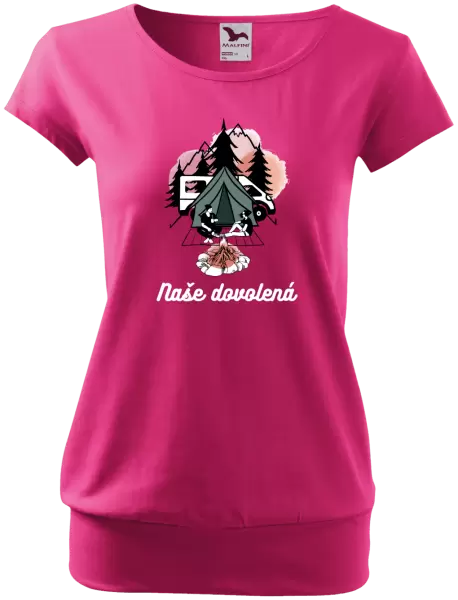 Dámské tričko Camp, naše dovolená