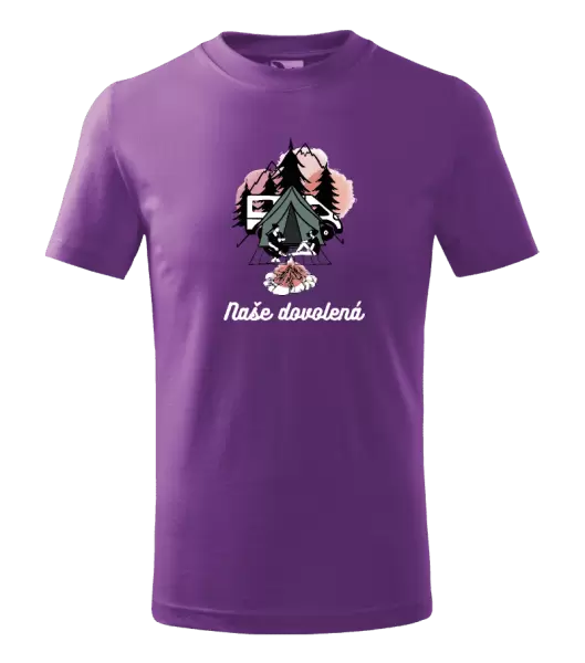 Dětské tričko Camp, naše dovolená