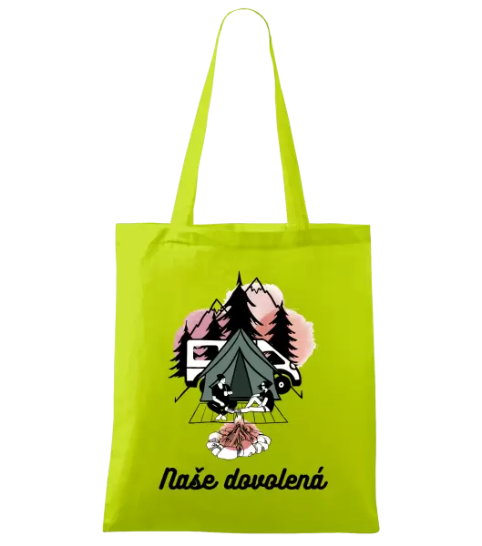 Látková taška Camp, naše dovolená