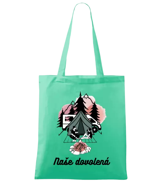 Látková taška Camp, naše dovolená