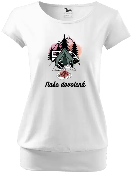 Dámské tričko Camp, naše dovolená