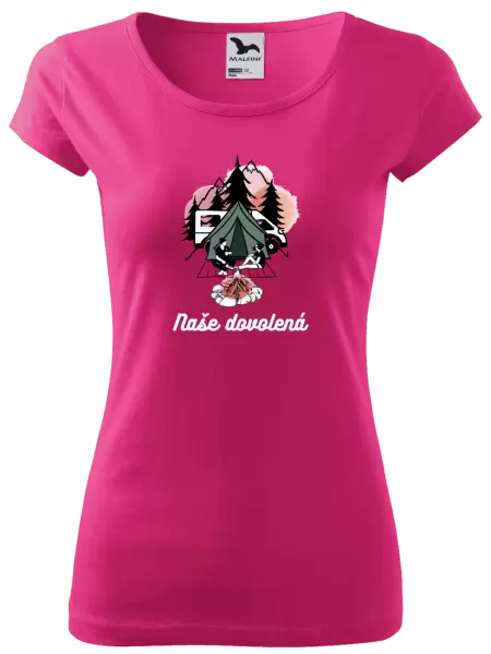 Dámské tričko Camp, naše dovolená