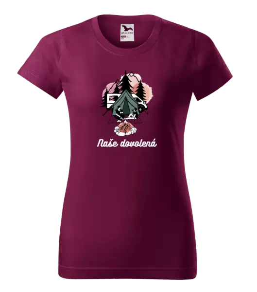 Dámské tričko Camp, naše dovolená