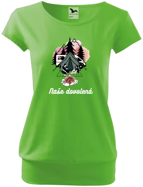 Dámské tričko Camp, naše dovolená