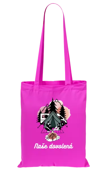 Látková taška Camp, naše dovolená