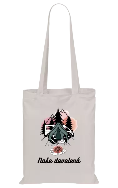 Látková taška Camp, naše dovolená