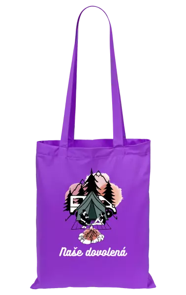 Látková taška Camp, naše dovolená