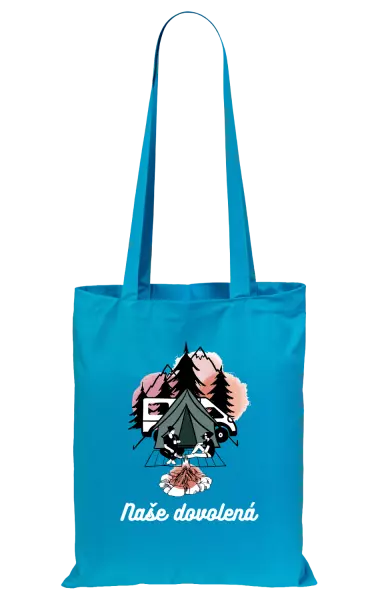 Látková taška Camp, naše dovolená