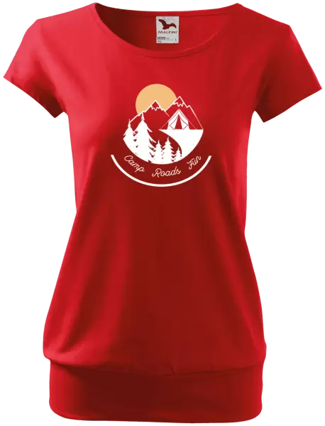 Dámské tričko Camp roads fun