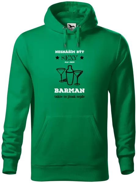 Pánská mikina Nesnáším být sexy, ale jsem barman
