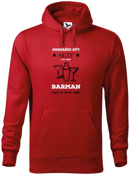 Pánská mikina Nesnáším být sexy, ale jsem barman