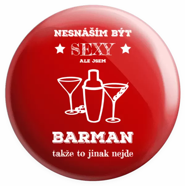 Placka Nesnáším být sexy, ale jsem barman