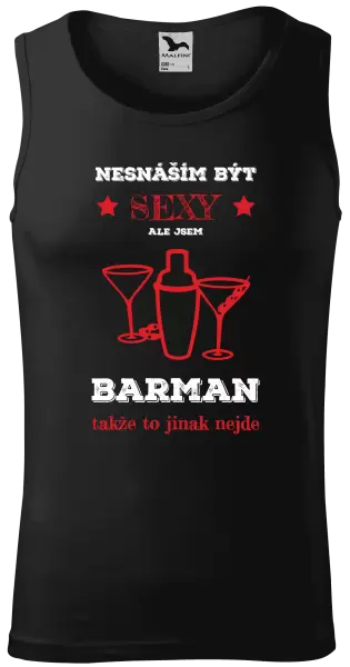 Pánské tílko Nesnáším být sexy, ale jsem barman