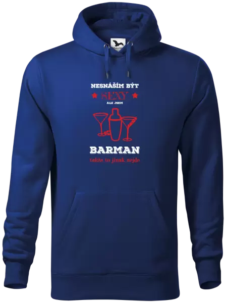 Pánská mikina Nesnáším být sexy, ale jsem barman