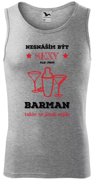 Pánské tílko Nesnáším být sexy, ale jsem barman